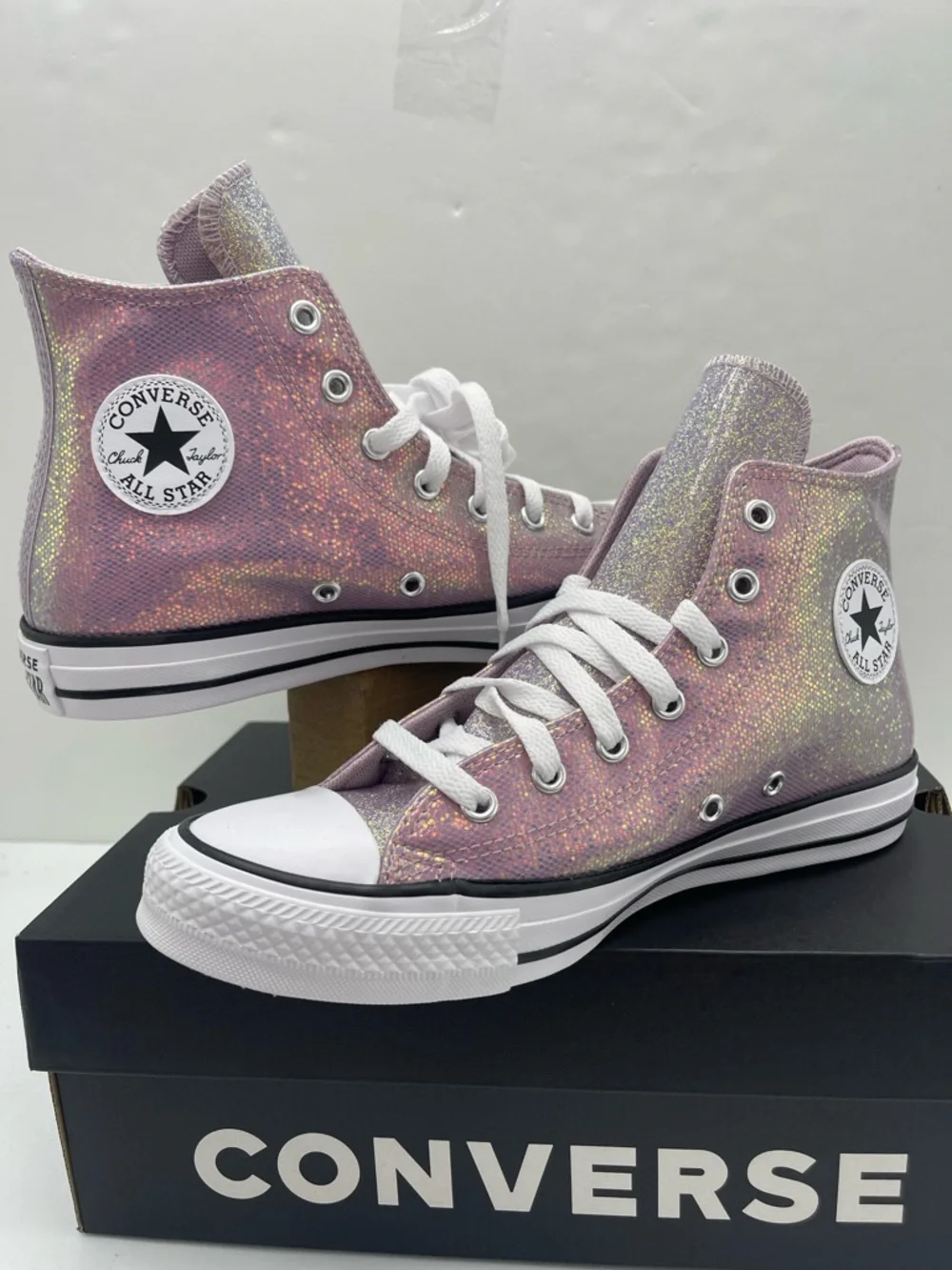Converse WMNS 8 CTAS Hi Altitude Lilac White Black A14333C High Top Sneakers - Picture 7 of 15